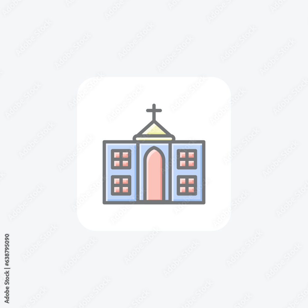 Sacred Church Awesome Lineal Icon Sacred Church Awesome Lineal Icon