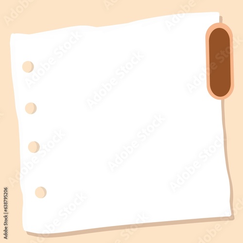 brown tone background, note paper, torn paper sticking