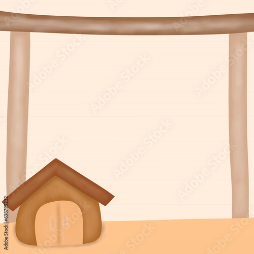 brown tone background, note paper, torn paper sticking