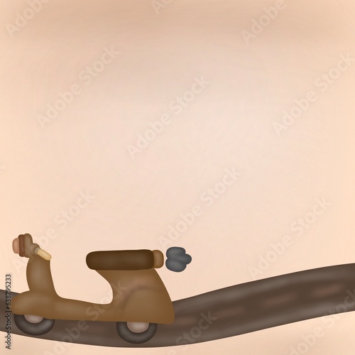 brown tone background, note paper, torn paper sticking
