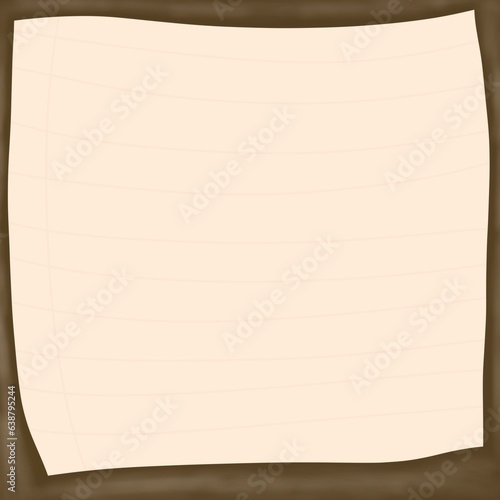 brown tone background, note paper, torn paper sticking