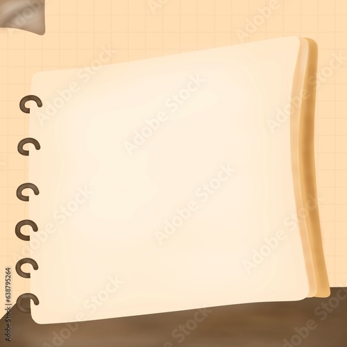 brown tone background, note paper, torn paper sticking