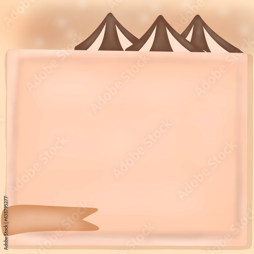 brown tone background, note paper, torn paper sticking