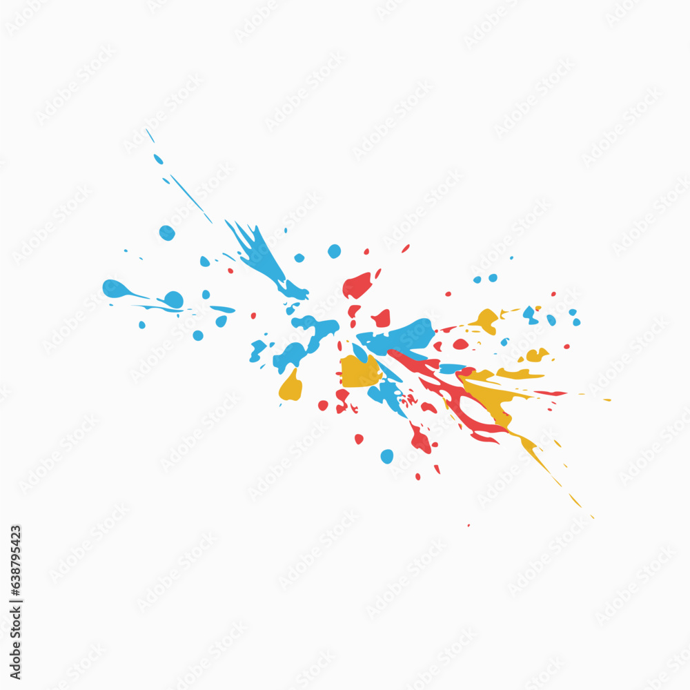 colorful ink splash vector