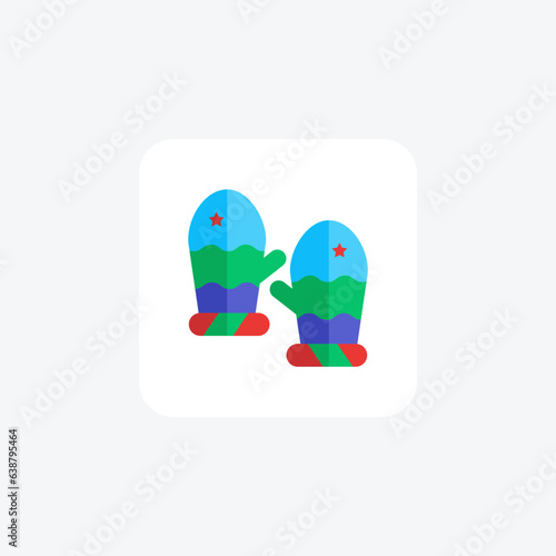 Stylish Gloves Handwear Fashion Flat Icon