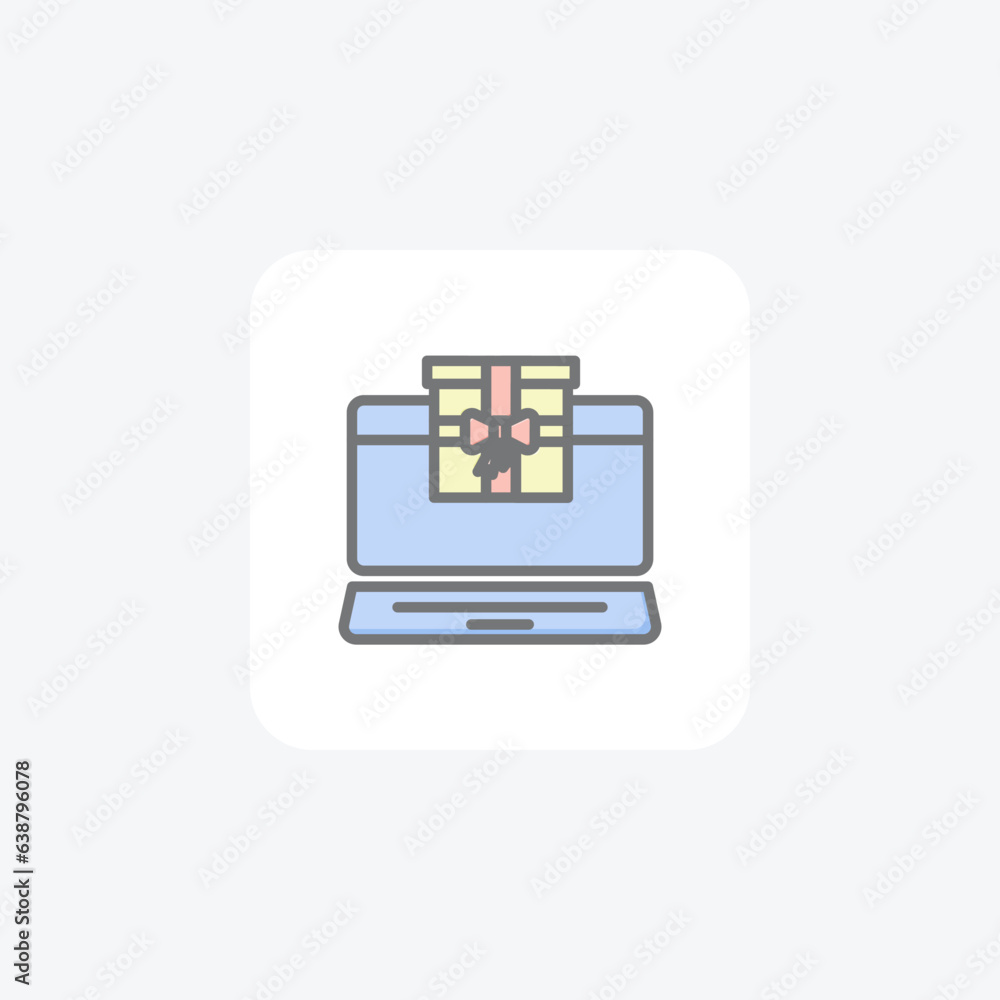 Virtual Gift Awesome Lineal Icon Virtual Gift Awesome Lineal Icon