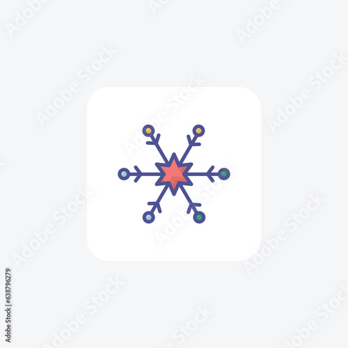 Enchanting Christmas Snowfall Filled Outline Icon