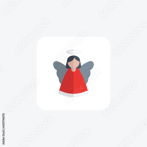 Enchanting Christmas Fairy Flat Icon