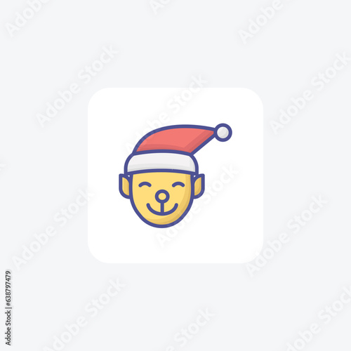 Festive Reverie of Christmas Filled Outline Icon