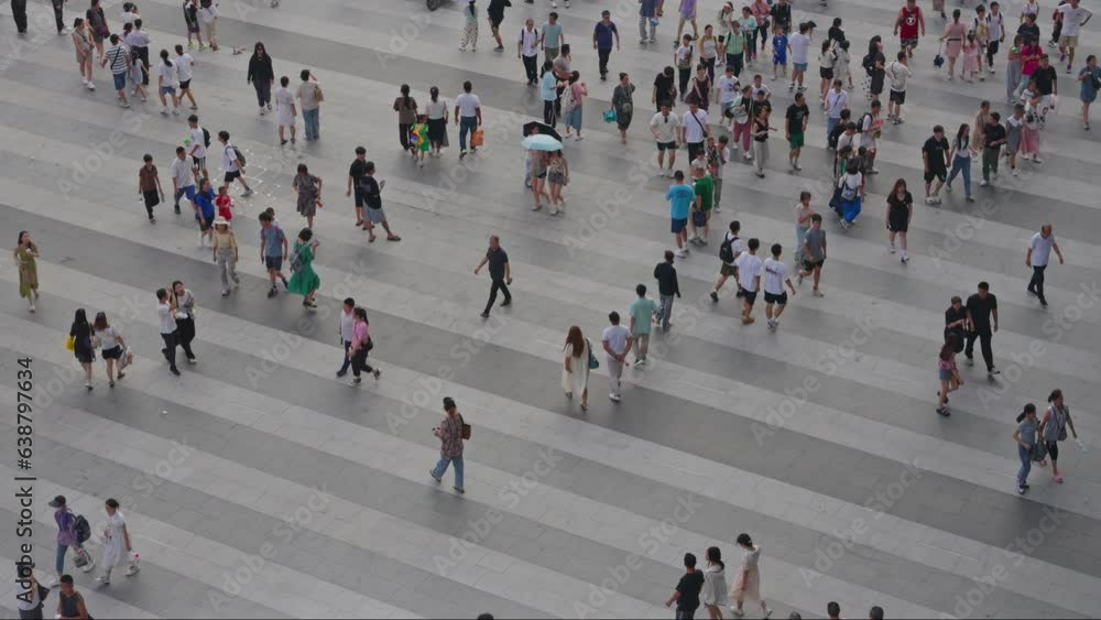 custom made wallpaper toronto digitalChina, Changsha, bustling city pedestrian street,
crowd of people in the street