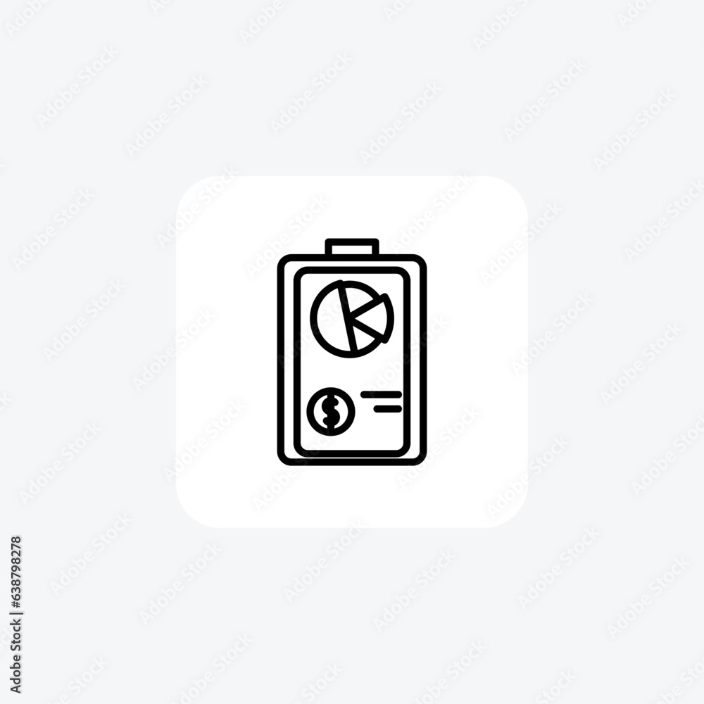 Chart, graph fully editable vector line icon Chart, graph fully editable vector line icon