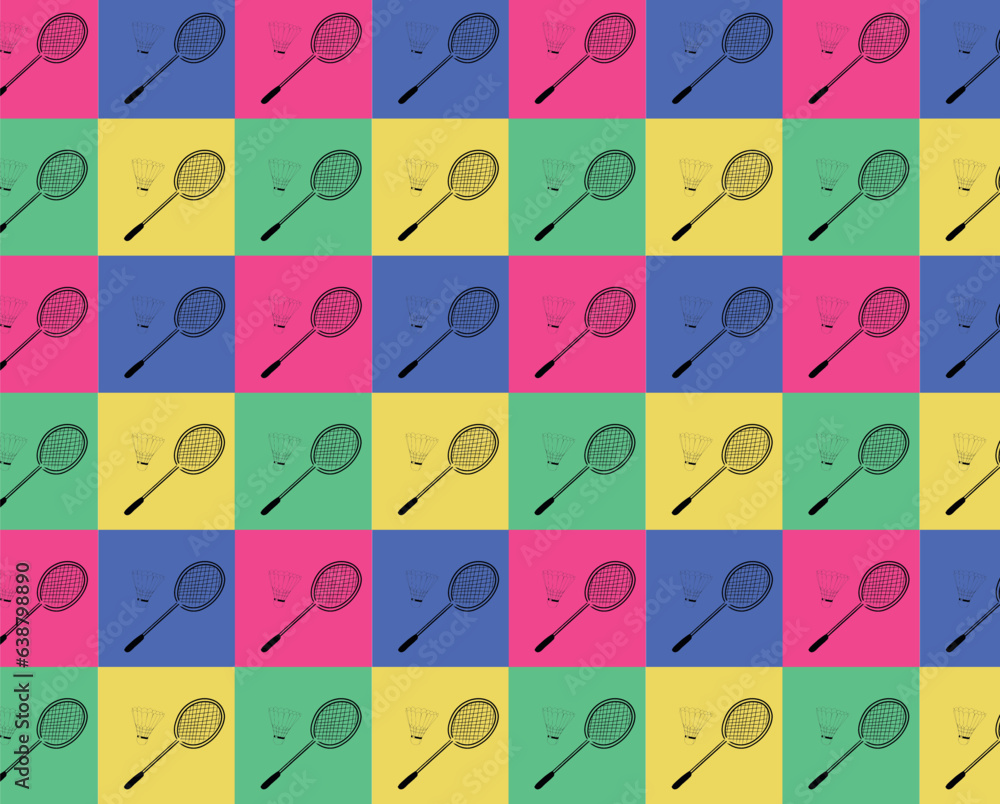 colorful background pattern of badminton
colorful background pattern of badminton