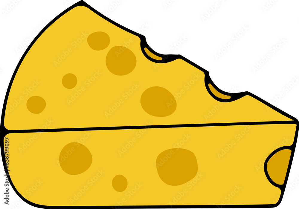 Groovy cheese illustration Groovy cheese illustration