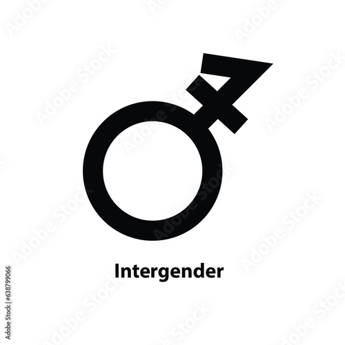 Intergender icon. Gender icon. vector sign isolated on a white background illustration for graphic and web design.
