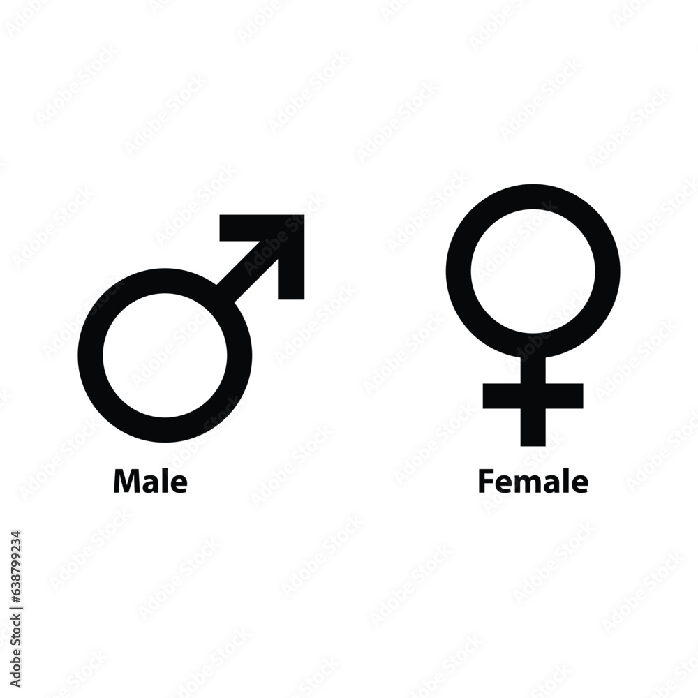 Male female Symbol icon. Gender icon. vector sign isolated on a white background illustration for graphic and web design. Male female Symbol icon. Gender icon. vector sign isolated on a white background illustration for graphic and web design.