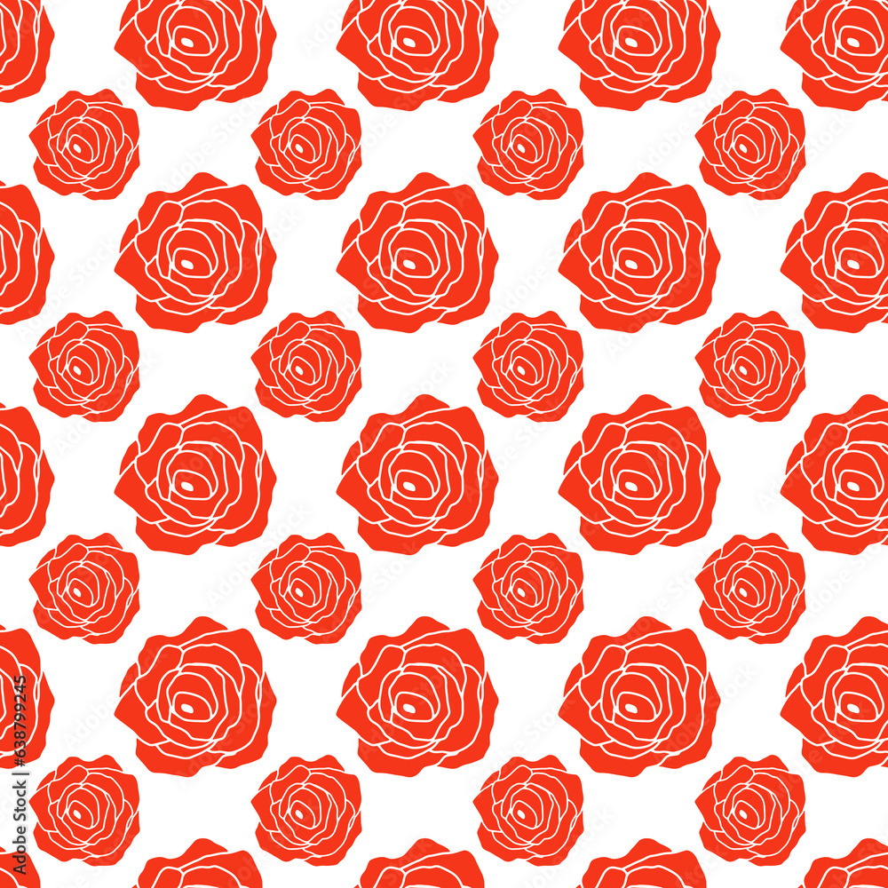 Seamless pattern with roses. Seamless pattern with roses.
