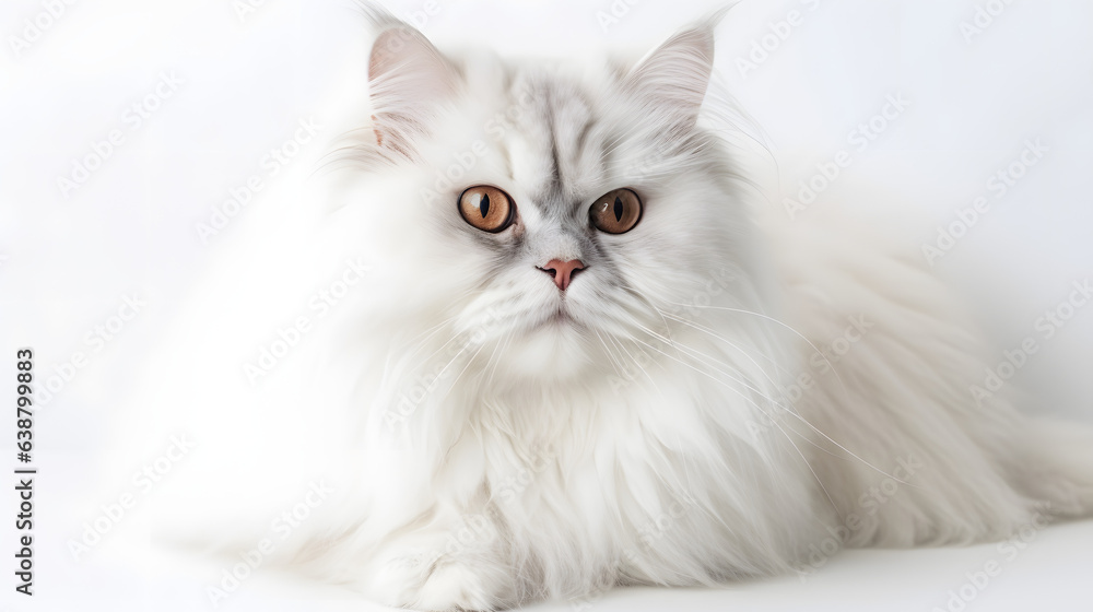 persian cat on white