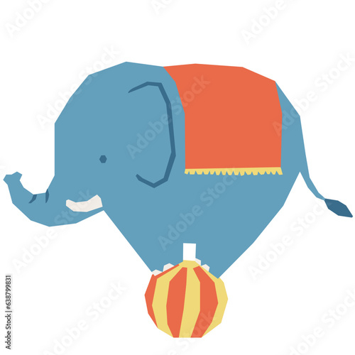 Circus elephant flat illustration