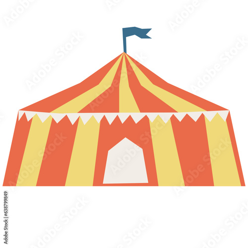 Circus tent flat illustration © CrafteryCo.