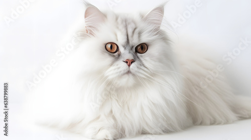 persian cat on white