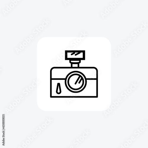 Camera Unveil the Extraordinary Lens Line Icon