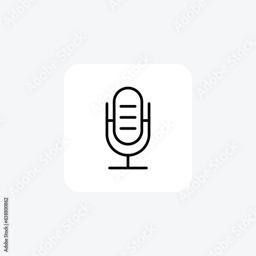 Microphone Capture Every Note with Clarity Line Icon