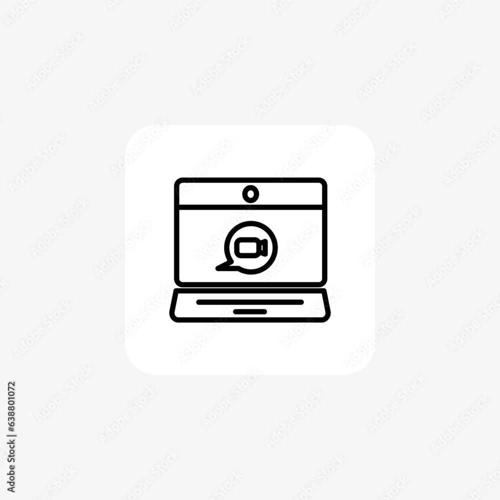 VisioLink Connect Virtual Conversations Line Icon VisioLink Connect Virtual Conversations Line Icon