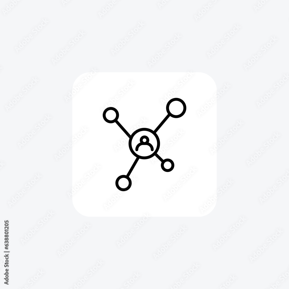 Connectivity Bridging Digital Realms Line Icon Connectivity Bridging Digital Realms Line Icon