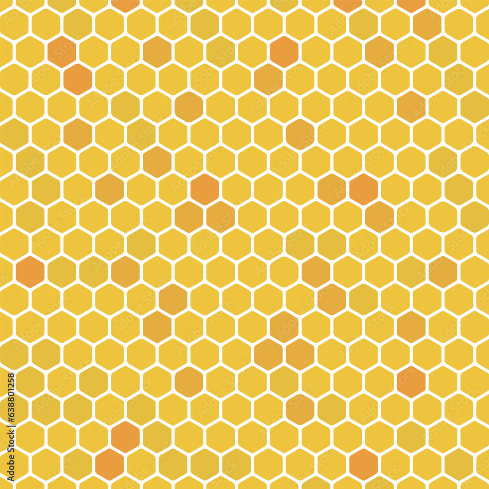 Honeycomb seamless pattern, hexagon geometric illustration vector art design.