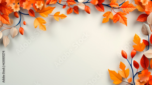 Beautiful autumn foliage, frame banner