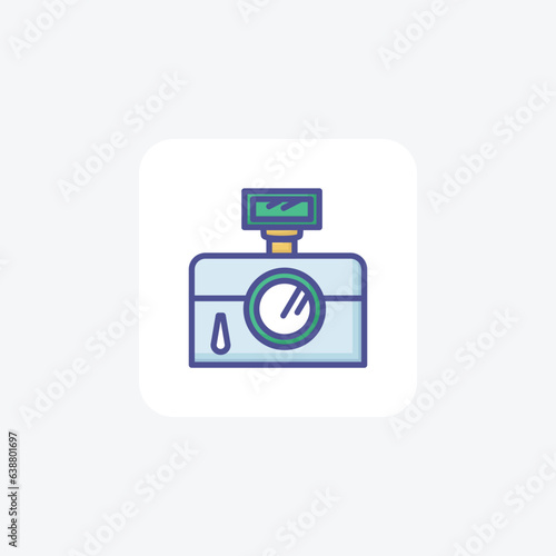 Camera Unveil the Extraordinary Lens Outline Fill Icon