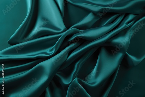 Wallpaper Mural Dark blue-green satin silk background. Torontodigital.ca