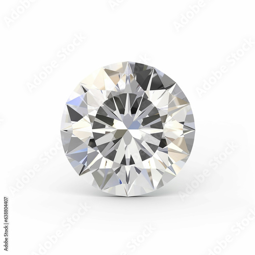 Diamond: Top view of loose brilliant round diamonds on a white background sharp quality