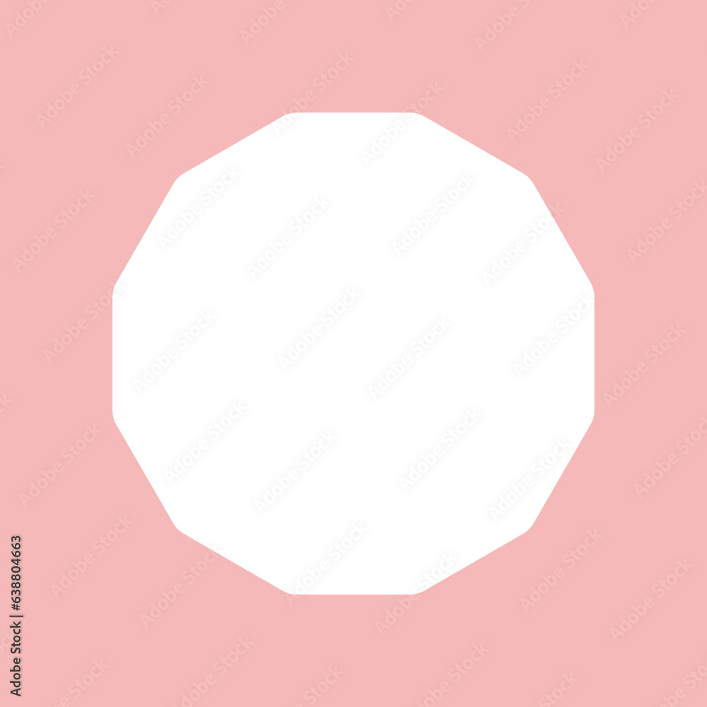Dodecagon Cut-Out in a Piece of Paper.  Can be used as a Photo Frame.
