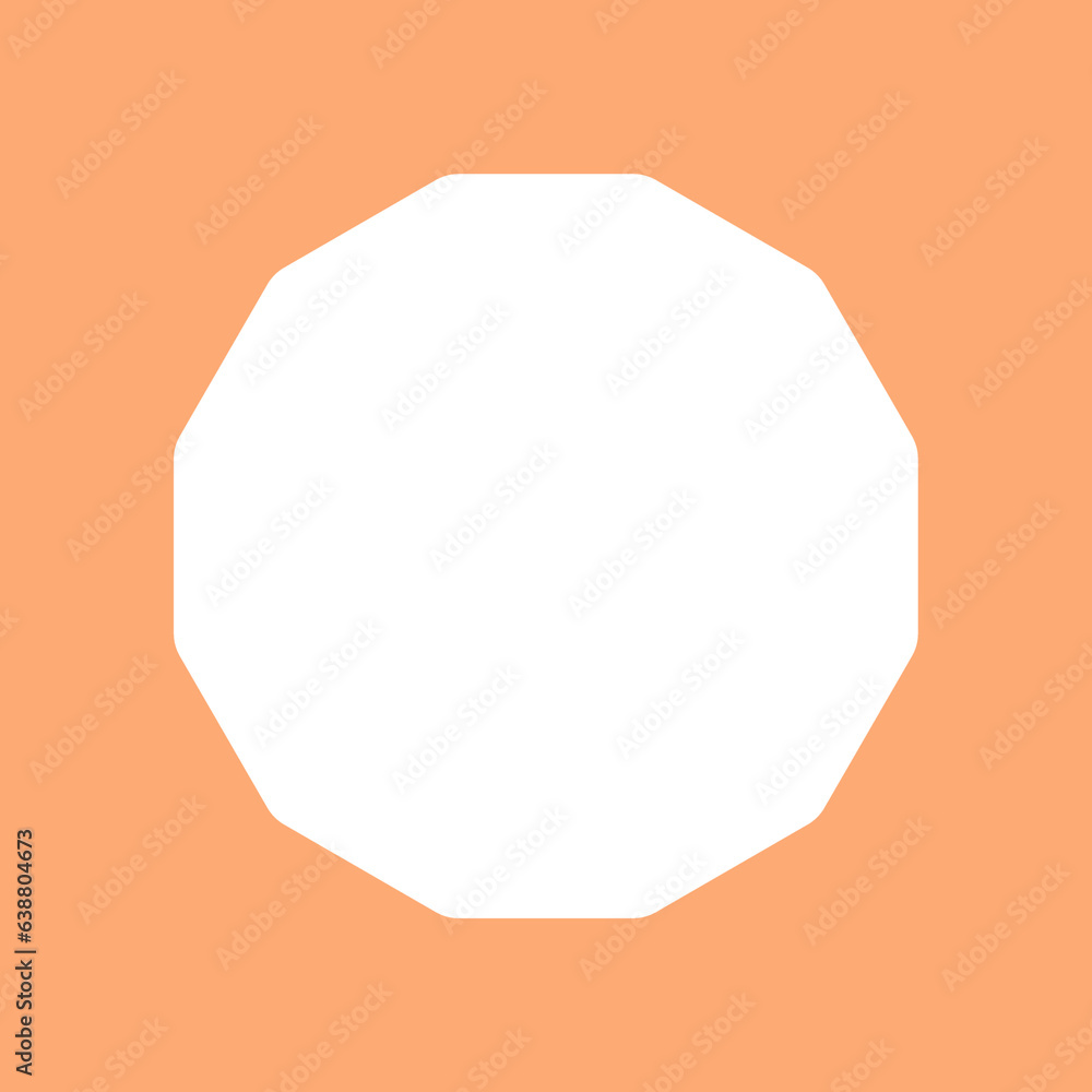 Dodecagon Cut-Out in a Piece of Paper. Can be used as a Photo Frame. Dodecagon Cut-Out in a Piece of Paper. Can be used as a Photo Frame.