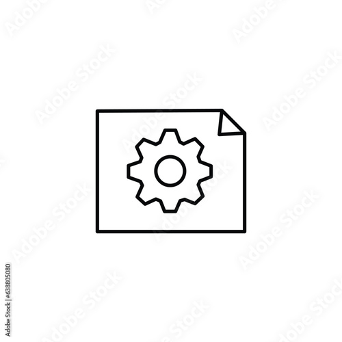 Hand with cogwheel icon. Gear in hand. Illustration vector
