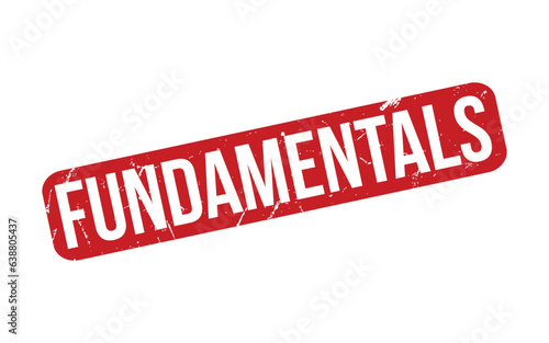 Fundamentals rubber grunge stamp seal vector