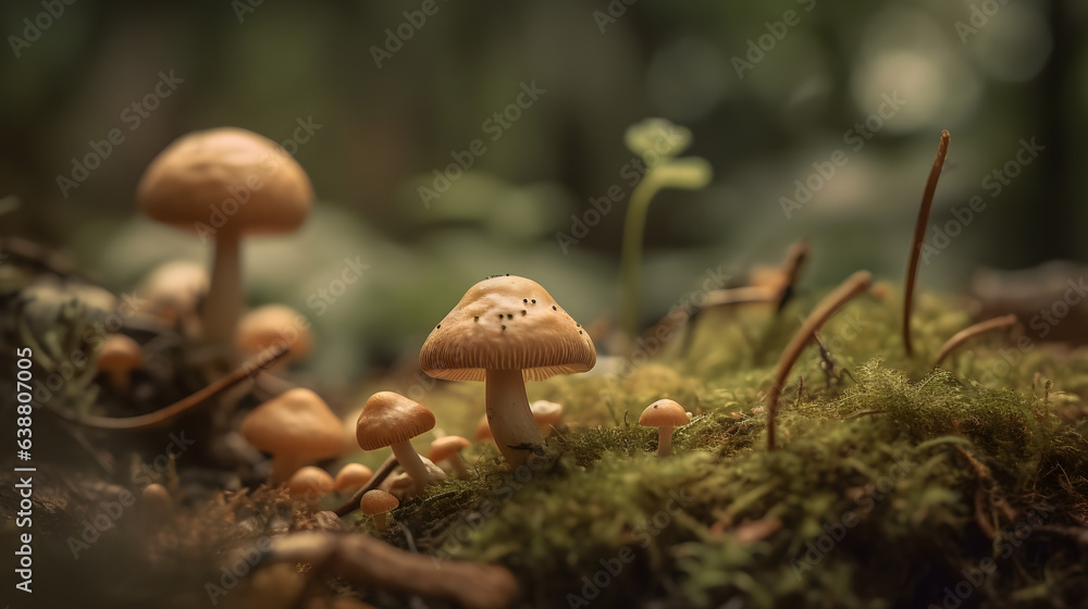 mushrooms in the forest mushrooms in the forest