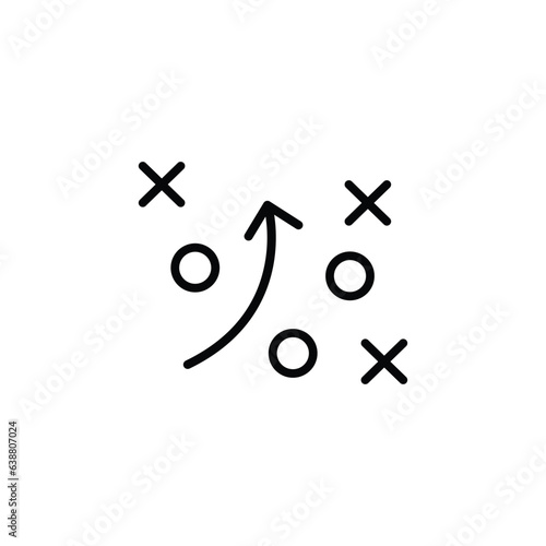 Simple strategy line icon. Stroke pictogram. Vector illustration isolated on a white background. Premium quality symbol. Vector sign for mobile app and web sites.