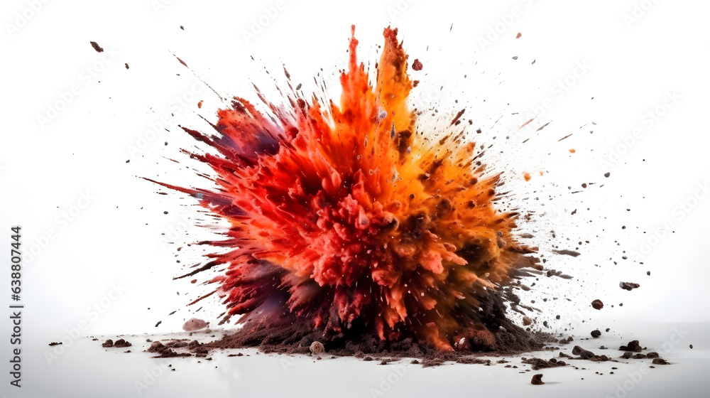 Explosion on white background Explosion on white background