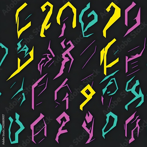 Photo of Colorful graffiti letters on a black background
