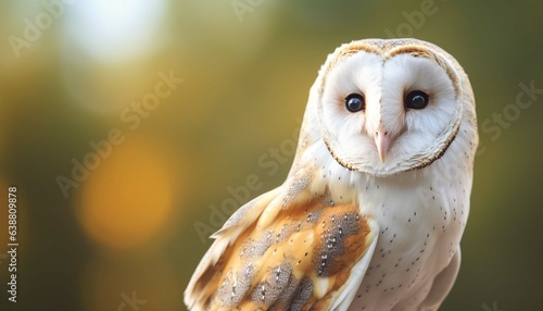 common barn owl ( Tyto albahead ) close up sitting © PNG River Gfx