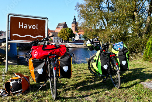 Bicycle Traveling at the River Havel