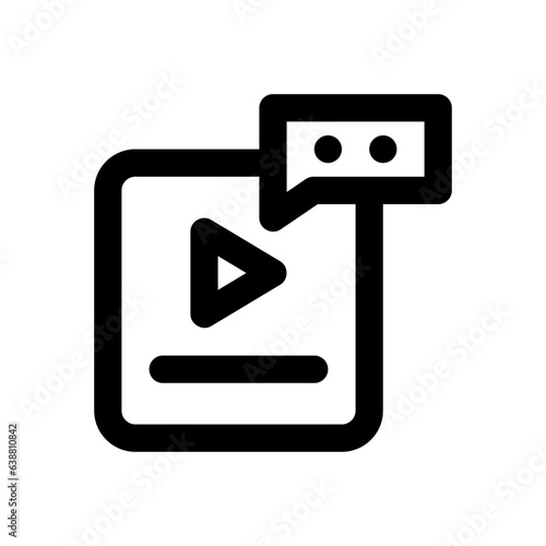 subtitles line icon