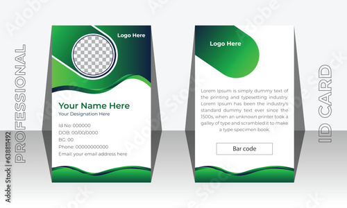 Modern minimalist corporate id card template Professional Identity Card Template Vector for Employee and Others