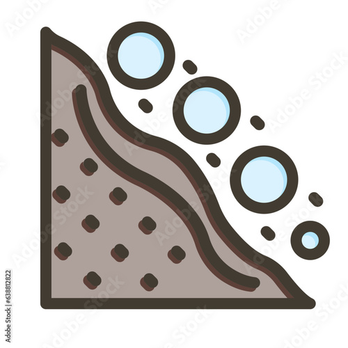 Snowslide  Vector Thick Line Filled Colors Icon Design Vector Thick Line Filled Colors Icon Design