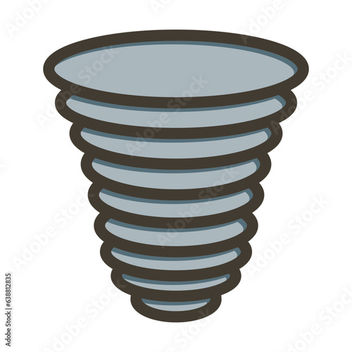 Windstorm  Vector Thick Line Filled Colors Icon Design Vector Thick Line Filled Colors Icon Design