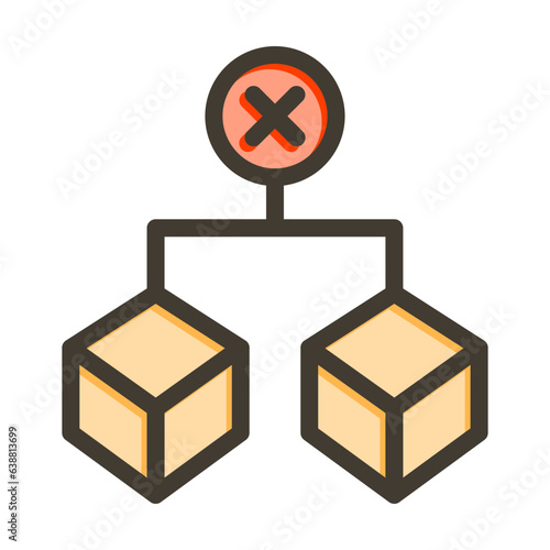 Embargo  Vector Thick Line Filled Colors Icon Design Vector Thick Line Filled Colors Icon Design