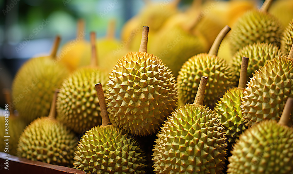 Tropical fruit durian close up as a background. Tropical fruit durian close up as a background.