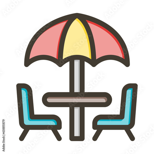 Terrace Vector Thick Line Filled Colors Icon Design Vector Thick Line Filled Colors Vector Thick Line Filled Colors Icon Design